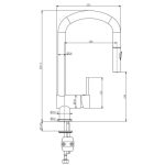 PIPA KUHINJSKA SINK SOLUTION NIKA ČRNA - slika 2