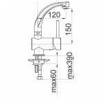 PIPA ZA UMIVALNIK UNITAS FRESH F12 - slika 2