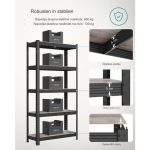 REGAL SONGMICS 150X75X30 CM 5P/130KG GLR030B1 NARAVNO RJAV - slika 2