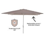 SENČNIK NATERIAL SRED.AURA II 290X290 RJAV ALU, 250G - slika 4