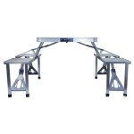 STOL ZA KAMPIRANJE CATTARA SET MIZA S STOLI ZA KAMP RAVENNA SET ZLOŽLJIV - slika 2