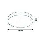 STROPNA VRTNA SVETILKA RABALUX TARTU 24W ČRNA OKROGLA - slika 5