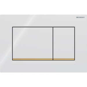 TIPKA, AKTIVIRNA GEBERIT SIGMA 30 BELA, POZLAČEN SP. ROB