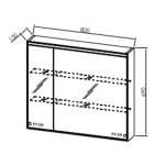 TOALETNA OMARICA KOLPA SAN TOD 80 BL-LED DONNA SW, S OMARICA Z LED SVETILKO - slika 2
