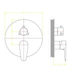 TUŠ SISTEM BLITZ BLITZ 919 TUŠ PODOMETNI KOMPLET FI 250 MM - slika 2