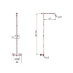 TUŠ SISTEM BLITZ COOL 527/O TERMOSTATSKA ČRNA S CEVJO, ROČNO IN NADGLAVNO PRHO - slika 2