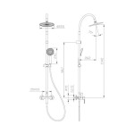 TUŠ SISTEM INTER CERAMIC ALISADO SILIKON/MEDENINA MAT ČRNA - slika 4