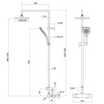 TUŠ SISTEM UNITAS FRESH  F150 TERMOSTATSKA - slika 3