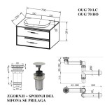 UMIVALNIŠKA ENOTA KOLPA SAN OUG 70 HO GRACE Z UMIVALNIKOM - slika 2