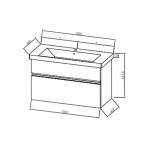 UMIVALNIŠKA ENOTA KOLPA SAN OUO 105 WH OXANA BELA KERAM. UMIVALNIK - slika 4