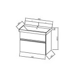 UMIVALNIŠKA ENOTA KOLPA SAN OUO 80 WH OXANA BELA KERAM. UMIVALNIK - slika 3
