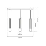 VISEČA SVETILKA MILAGRO ESTILO 3XGU10 MLP8410 - slika 6