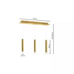 VISEČA SVETILKA MILAGRO GOLDIE 3X5W LED ML5714 - slika 7