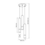 VISEČA SVETILKA MILAGRO JOKER ČRNA/ZLATA 3XGU10 MLP8918 - slika 5