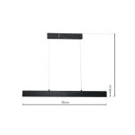 VISEČA SVETILKA MILAGRO PIERCE ČRNA 18W LED ML6473 - slika 5