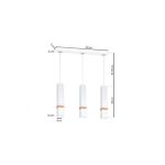 VISEČA SVETILKA MILAGRO VIDAR BELA 3XGU10 MLP5409 - slika 6