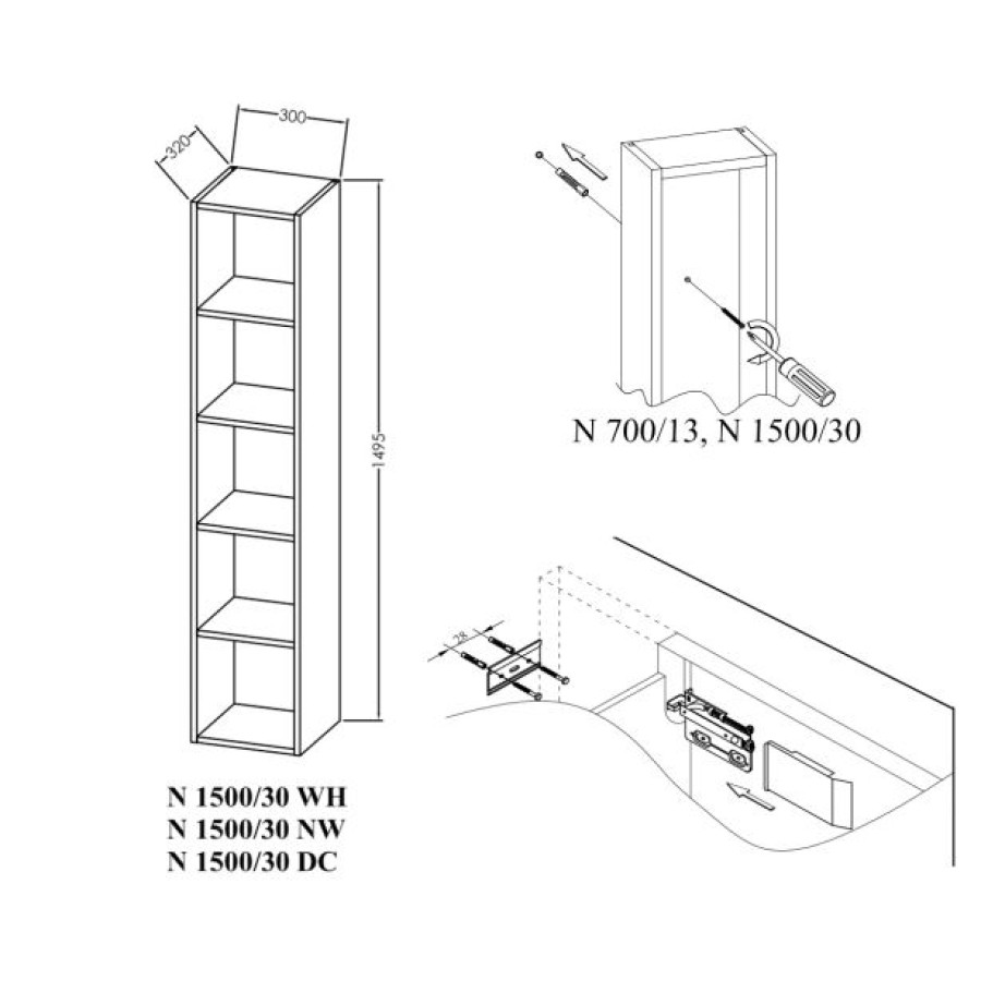 VISOKA OMARICA KOLPA SAN N 1500/30 NW VERTIKALNA - slika 3