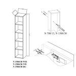 VISOKA OMARICA KOLPA SAN N 1500/30 WH VERTIKALNA - slika 3