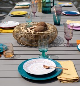 Vrtna garnitura ALLORO 210+ 8X stol PALMA- tortora - slika 2