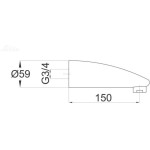 DODATNA OPREMA ZA PIPE UNITAS ZIDNI IZLIV ZA KAD PRESTIGE - slika 2