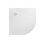 KAD ZA PRHANJE, KOTNA KOLPA SAN HOPP 90X90 R55 LLM BELA RELIEFNA POVRŠINA