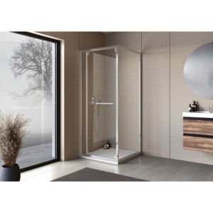 KOTNA KABINA ZA PRHANJE KOLPA SAN STELLAR 90X90 UNI H=200 B/1, 6 MM BELI/PROZORN DW