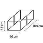 KOVINSKA VISOKA GREDA VITAVIA LINUS 858 GRANIT/ČRNA - slika 3