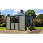 KOVINSKA VRTNA HIŠKA VITAVIA ZA ORODJE UNIVERSE ČRNA - slika 3