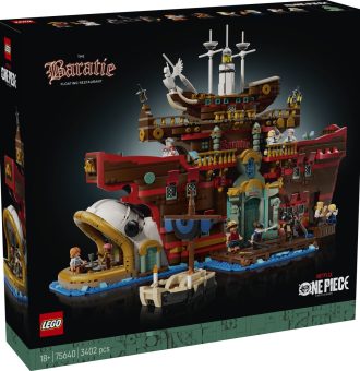 Vstopi v svet ONE PIECE z izjemno podrobnim LEGO&reg; modelom ikonične restavracije Baratie. Razišči večnamenski prostor