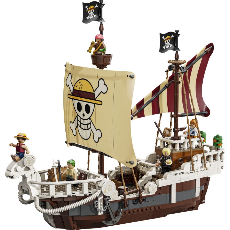 ikonični gusarski ladji posadke Straw Hat (Slamnik). Med plovbo po širnih morjih naslednji nalogi naproti razišči kabino za posadko