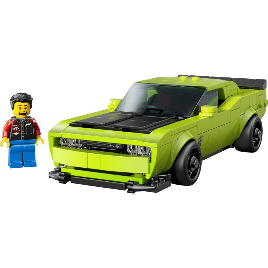 zmogljivost in vznemirjenje z iz kock sestavljeno LEGO® različico avtomobila Dodge Challenger SRT Hellcat! Zberi