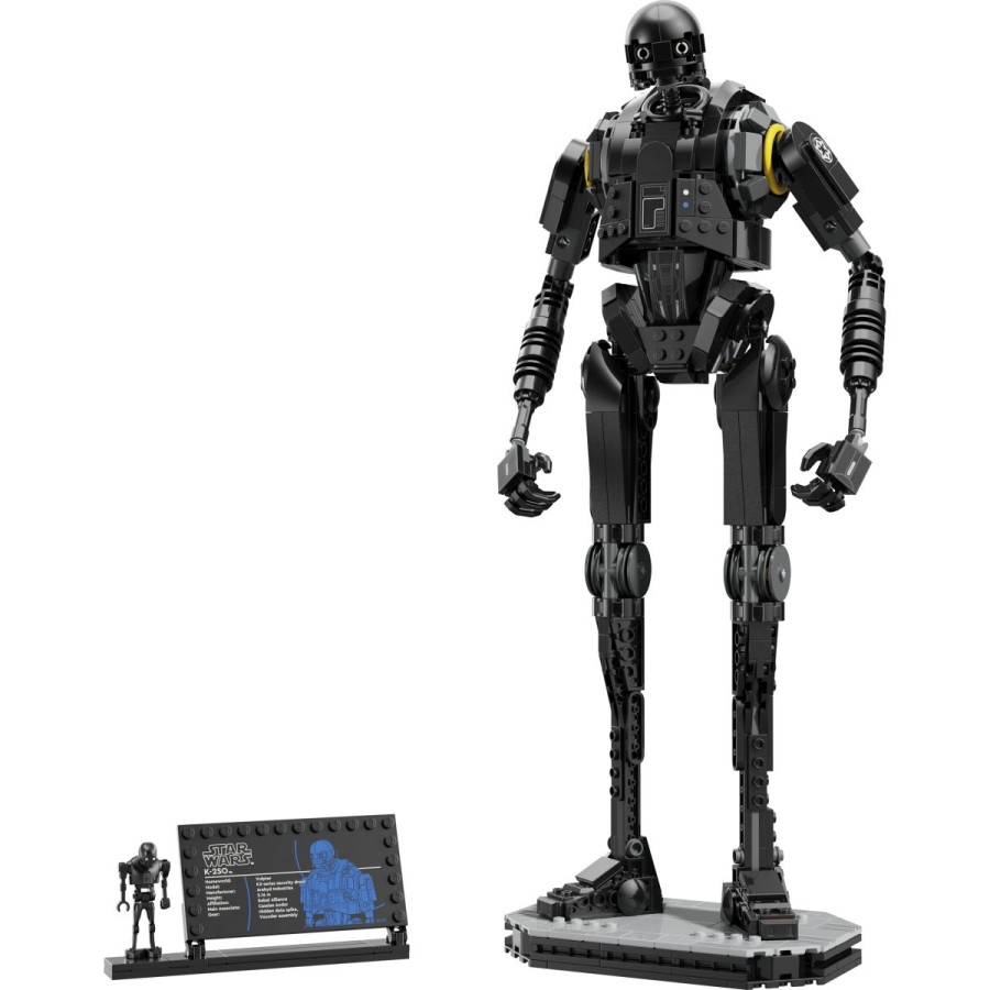 kot smo ga videli v 2. sezoni serije Vojna zvezd: Andor™. Poustvari pristne podrobnosti varnostnega droida. Razstavi impresivnega droida s ploščico z informacijami v standardni velikosti LEGO figure K-2SO. Nato mu nastavi glavo in roke