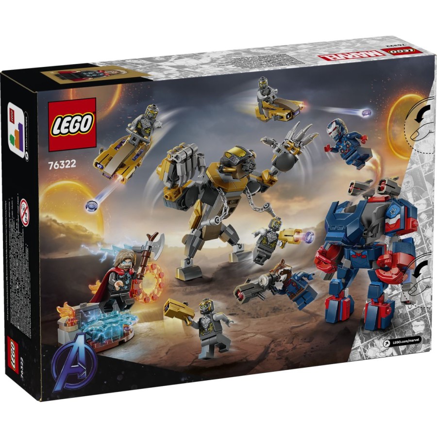 vendar ga je zver ujela v mogočne kremplje. Iron Patriot v robotskem oklepu leti na pomoč prijatelju. Rocket se je vključil v spopad visoko na ramenu robotskega oklepa in nameril svoj veliki izstreljevalnik žebljičkov
