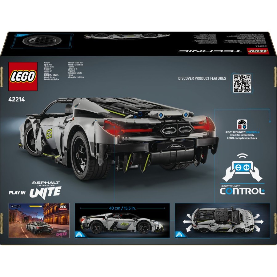 ki ni podoben nobenemu drugemu. Zdaj lahko s kompletom LEGO® Technic Superšportni avtomobil Lamborghini Revuelto sestaviš svojo različico modela. Oglej si luči