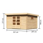 LESENA VRTNA HIŠKA KARIBU TRITTAU 4 - slika 2