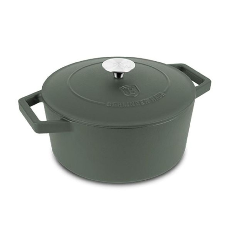 LONEC / KOZICA BERLINGER HAUS KOZICA S POKROVOM 24 CM LITOŽELEZNA MAT ZELENA