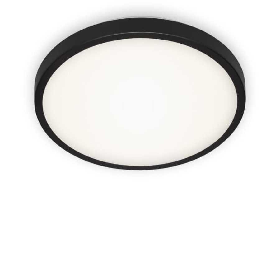 NADGRADNA STROP. SVETILKA BRILONER LED 12W, ČRN ROB FI=29CM