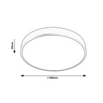 NADGRADNA STROP. SVETILKA RABALUX TESIA 36W D40CM SREBRNA - slika 3