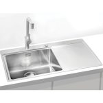 NERJAVNO POMIVALNO KORITO ALVEUS PURE UP 50, SATIN 860X525 MM DESNI - slika 3