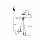 PIPA ZA UMIVALNIK UNITAS SIMPATY, STOJEČA - slika 2