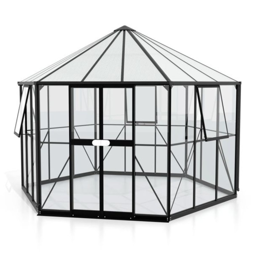 RASTLINJAK, STEKLO-V.PLOŠ VITAVIA GALAXY 9000 ESG/HKP ČRNA 284X336X383