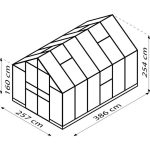 STEKLEN RASTLINJAK VITAVIA OLYMP 9900 ESG 3 MM ČRNA 254X257X386 - slika 3