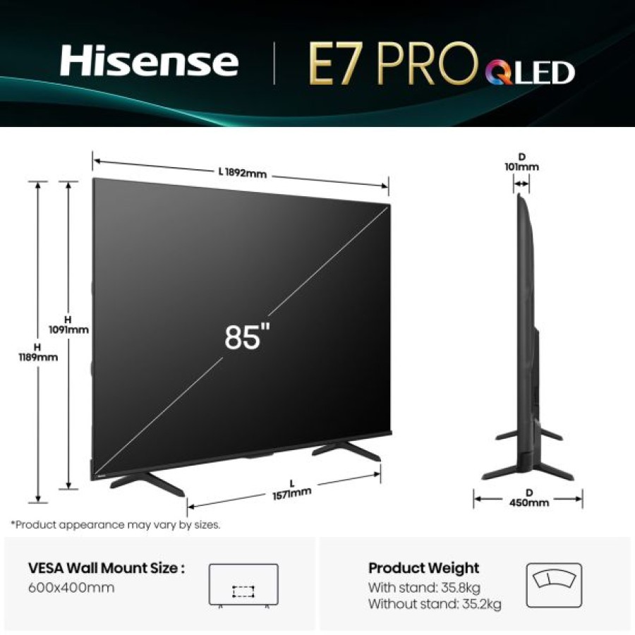 TELEVIZOR HISENSE 85E7Q PRO - slika 8