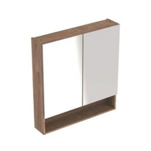 TOALETNA OMARICA GEBERIT SELNOVA SQUARE Z OGLED. OREH - HICKORY 59X85