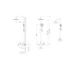 TUŠ SISTEM INTER CERAMIC S TUŠ ROČKO 5 FUNKCIJ GUN SIVA - slika 3