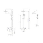 TUŠ SISTEM INTER CERAMIC S TUŠ ROČKO 5 FUNKCIJ KROM - slika 3