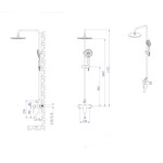 TUŠ SISTEM INTER CERAMIC S TUŠ ROČKO 5 FUNKCIJ MAT ČRNA - slika 3