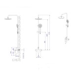 TUŠ SISTEM INTER CERAMIC Z TUŠ ROČKO 5 FUNKCIJ GUN SIVA - slika 3