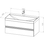 UMIVALNIŠKA ENOTA AQUAESTIL LYRA 100 DIMNO ZELENA BELI ROČAJI, UMIVALNIK - slika 2