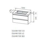 UMIVALNIŠKA ENOTA KOLPA SAN HARMONY OUHW 100 LG SVETLO SIVA - slika 4